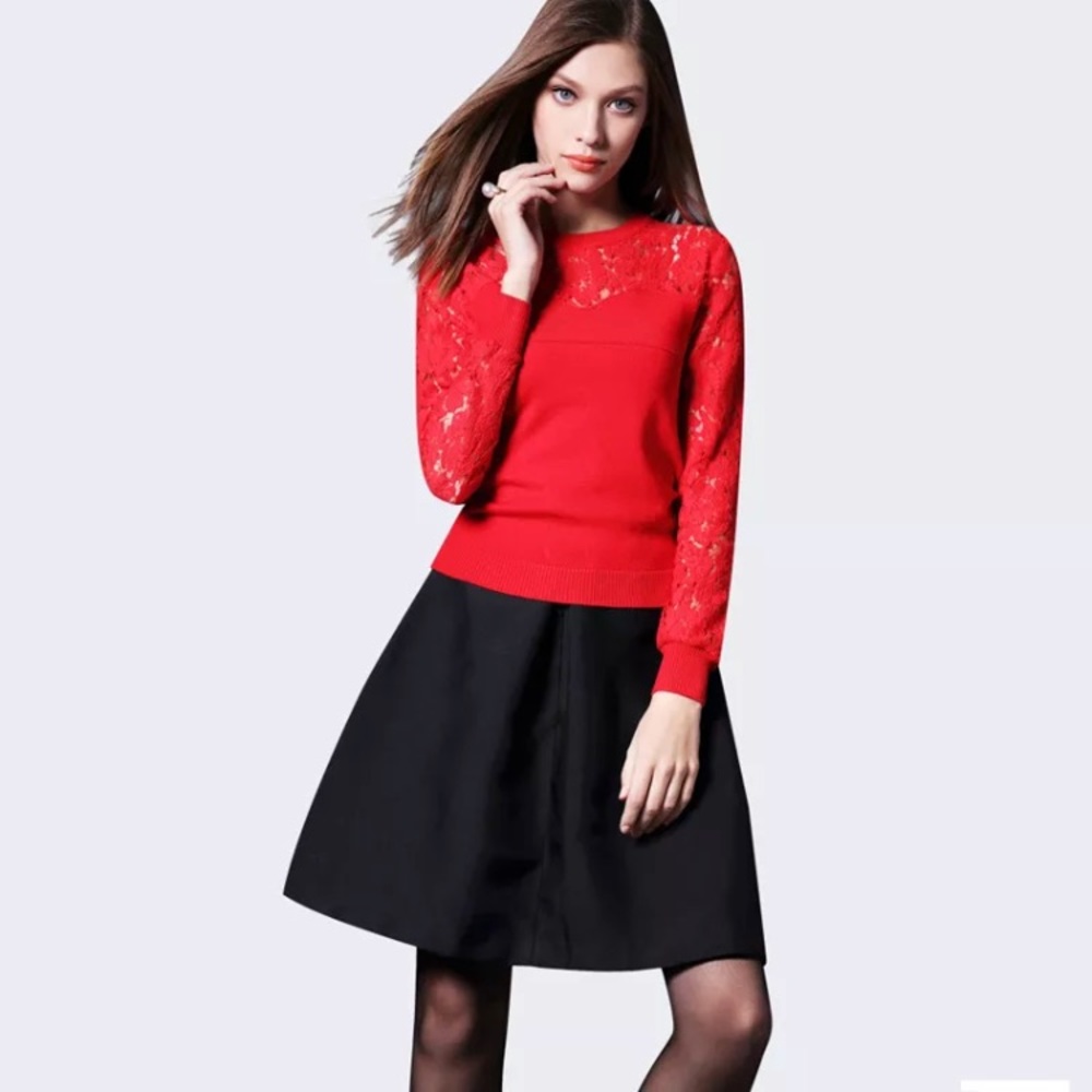 Women’s pleated, high waist, A-line skirt. Sz 6-7
